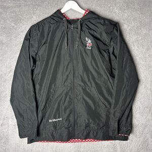 Disney Parks Vintage Minnie Mouse Hooded Rain Jacket/Wind Breaker Women’s XL